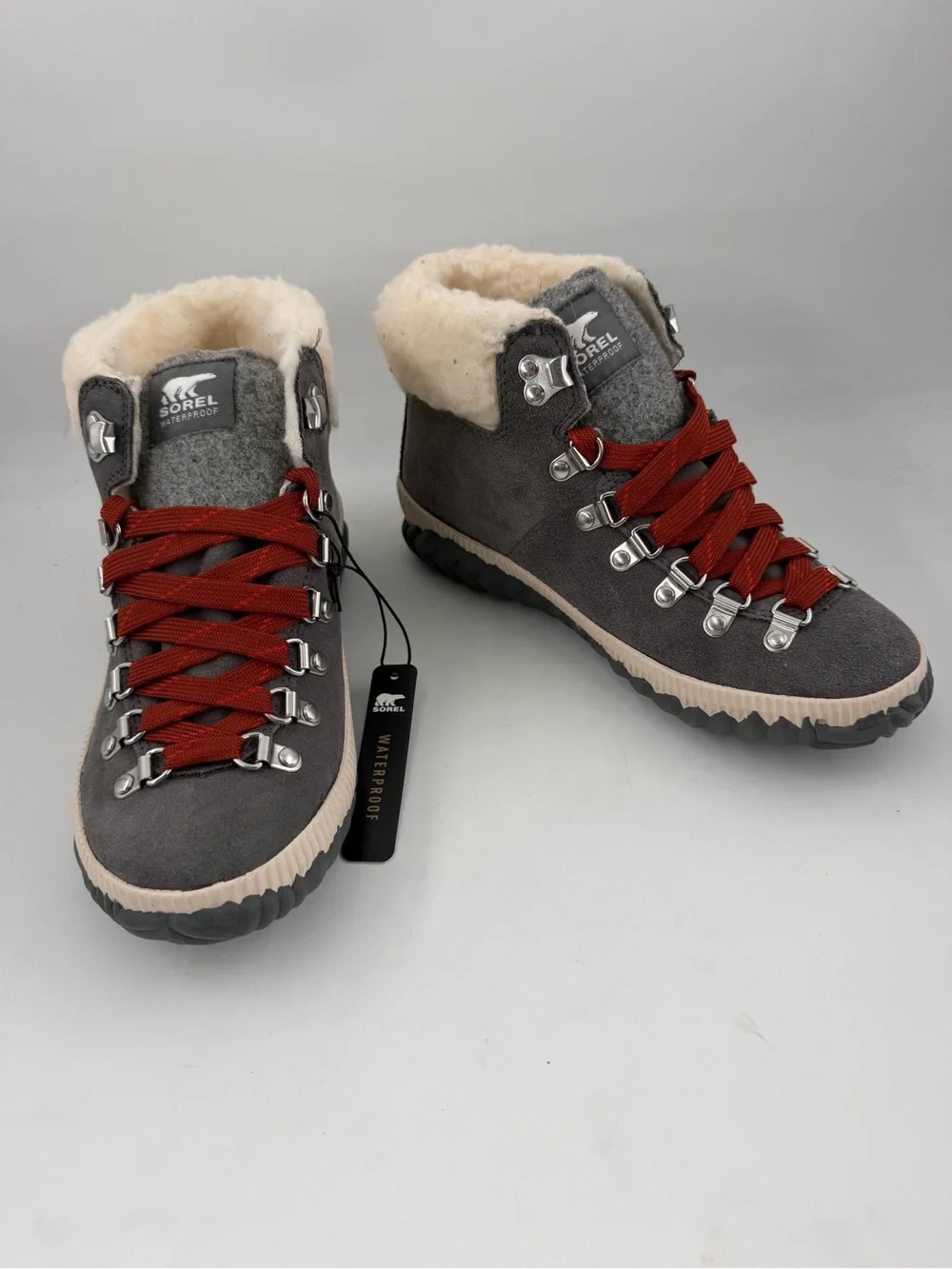 Sorel Women’s Out N About Plus Conquest -SZ 6- Grey Suede Winter Snow Boots